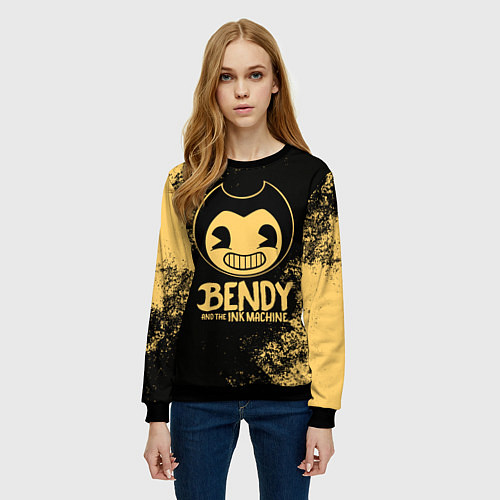 Женский свитшот Bendy And The Ink Machine / 3D-Черный – фото 3