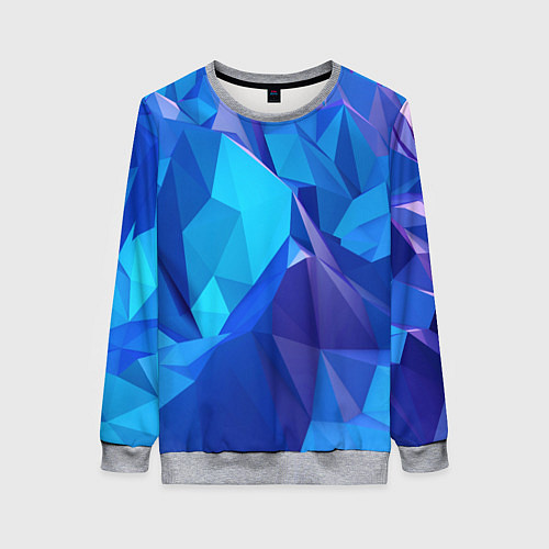 Женский свитшот NEON CRYSTALLS / 3D-Меланж – фото 1