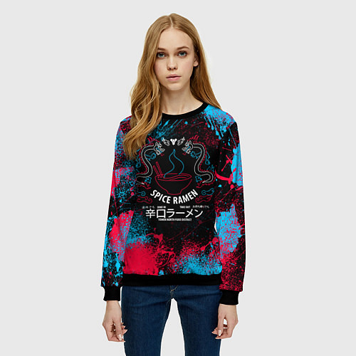 Женский свитшот SPICE RAMEN DESTINY 2 / 3D-Черный – фото 3