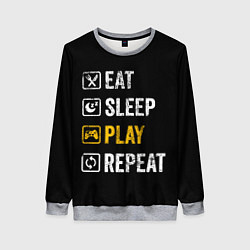 Женский свитшот Eat Sleep Play Repeat