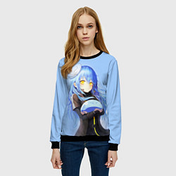 Свитшот женский Slime, цвет: 3D-черный — фото 2