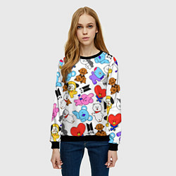 Свитшот женский BTS BT21, цвет: 3D-черный — фото 2