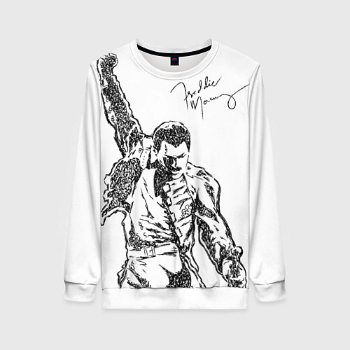 Женский свитшот Freddie Mercury / 3D-Белый – фото 1