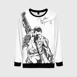 Свитшот женский Freddie Mercury, цвет: 3D-черный