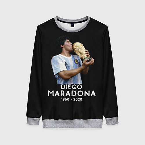 Женский свитшот Diego Maradona / 3D-Меланж – фото 1