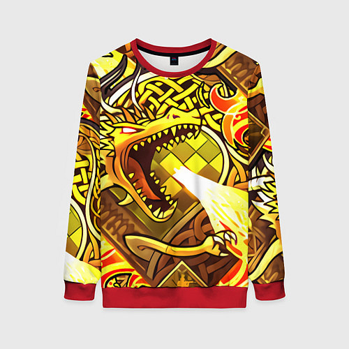 Женский свитшот CS GO DRAGON LORE / 3D-Красный – фото 1