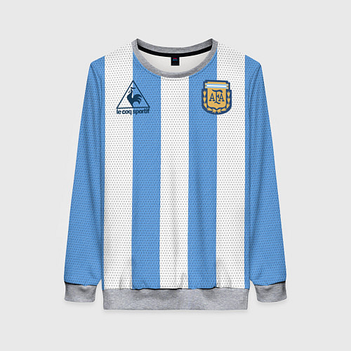 Женский свитшот Джерси Марадоны с автографом / 3D-Меланж – фото 1