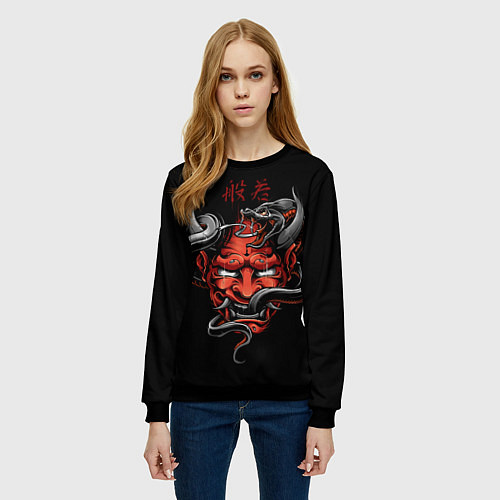 Женский свитшот Хання / 3D-Черный – фото 3