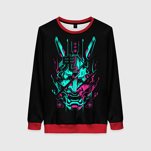 Женский свитшот Cyber Samurai / 3D-Красный – фото 1