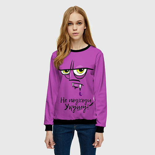 Женский свитшот Укушу / 3D-Черный – фото 3