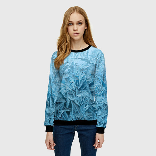 Женский свитшот Иней / 3D-Черный – фото 3