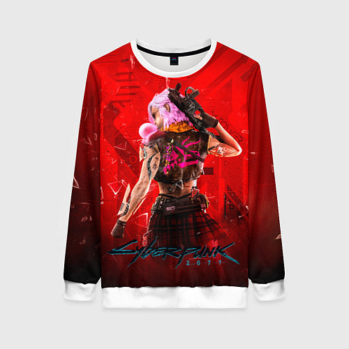 Женский свитшот КИБЕРПАНК 2077 / 3D-Белый – фото 1
