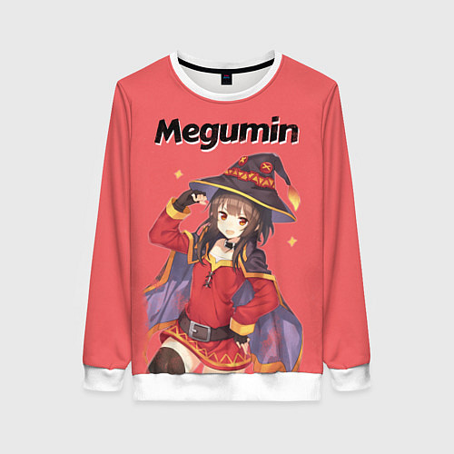 Женский свитшот Megumin / 3D-Белый – фото 1