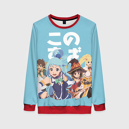 Женский свитшот KonoSuba / 3D-Красный – фото 1