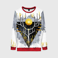 Женский свитшот Графит и золото: дерево жизни