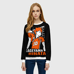 Свитшот женский Haikyuu Hinata Kageyama, цвет: 3D-белый — фото 2