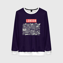 Свитшот женский LONDON, цвет: 3D-белый