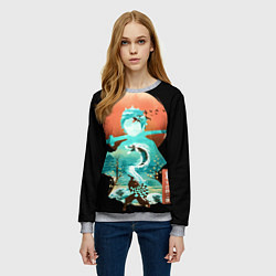 Свитшот женский Танджиро, цвет: 3D-меланж — фото 2