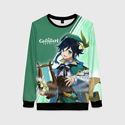 Свитшот женский Genshin Impact, цвет: 3D-черный