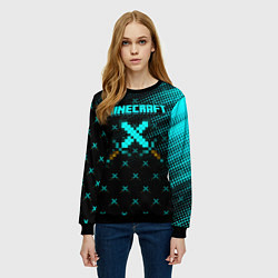 Свитшот женский Minecraft, цвет: 3D-черный — фото 2