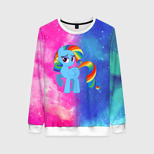 Женский свитшот Радуга Дэш / 3D-Белый – фото 1