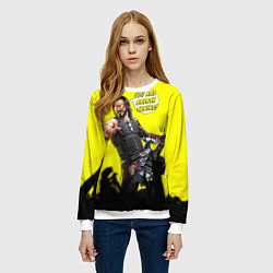 Свитшот женский Cyberpunk 2077 Breathtaking, цвет: 3D-белый — фото 2