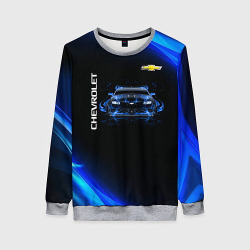 Женский свитшот Chevrolet / 3D-Меланж – фото 1