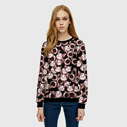 Свитшот женский Popping cats, цвет: 3D-черный — фото 2
