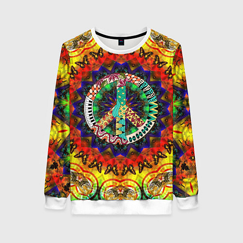 Женский свитшот Хиппи / 3D-Белый – фото 1