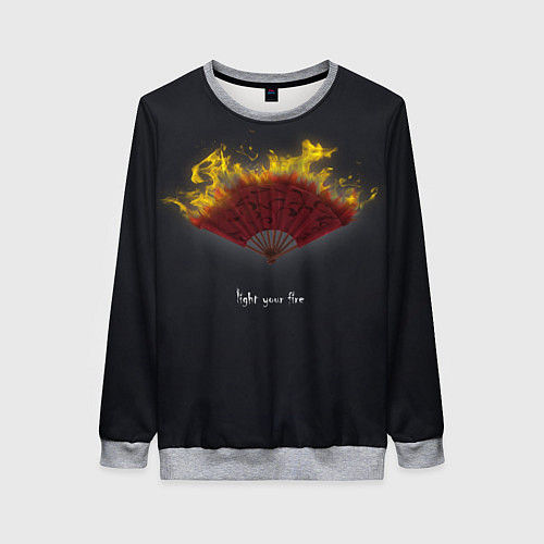 Женский свитшот Light your fire / 3D-Меланж – фото 1