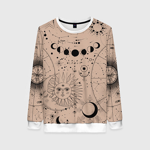 Женский свитшот Звездное небо / 3D-Белый – фото 1