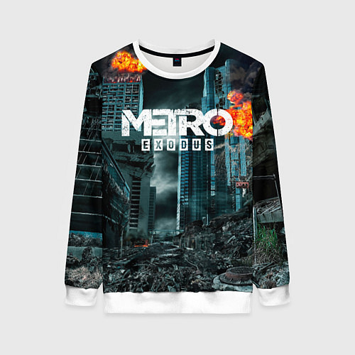 Женский свитшот Metro Exodus / 3D-Белый – фото 1