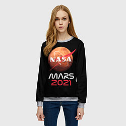 Свитшот женский NASA Perseverance, цвет: 3D-меланж — фото 2