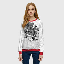 Свитшот женский ДРАКОН DRAGON, цвет: 3D-красный — фото 2