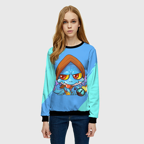 Женский свитшот Сларк Dota 2 / 3D-Черный – фото 3