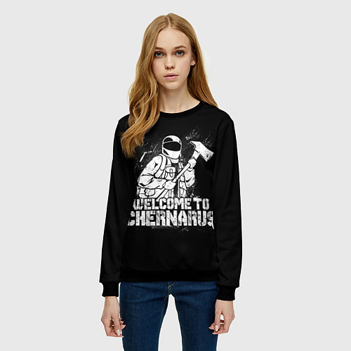 Женский свитшот DayZ Chernarus / 3D-Черный – фото 3