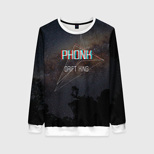Женский свитшот PHONK Drift King фонк дрифт / 3D-Белый – фото 1