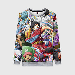 Свитшот женский ONE PIECE ВАН ПИС, цвет: 3D-меланж