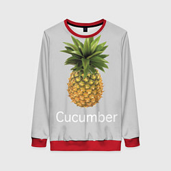 Свитшот женский Pineapple cucumber, цвет: 3D-красный