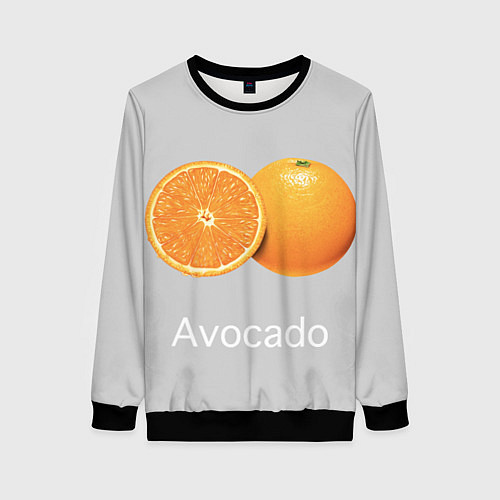 Женский свитшот Orange avocado / 3D-Черный – фото 1