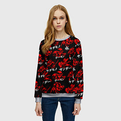Свитшот женский КЛИНОК, РАССЕКАЮЩИЙ ДЕМОНОВ, цвет: 3D-меланж — фото 2