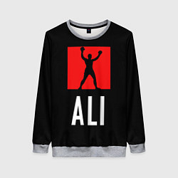 Свитшот женский Muhammad Ali, цвет: 3D-меланж