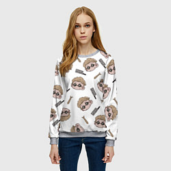 Свитшот женский Нанами Кенто Магическая битва, цвет: 3D-меланж — фото 2