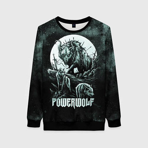 Женский свитшот Powerwolf / 3D-Черный – фото 1