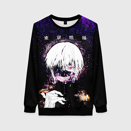 Женский свитшот Kaneki Ken Tokyo Ghoul / 3D-Черный – фото 1