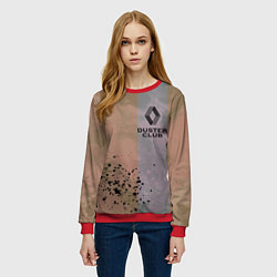 Свитшот женский Renault Duster Club Рено Дастер Клуб, цвет: 3D-красный — фото 2