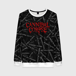 Свитшот женский Cannibal Corpse Songs Z, цвет: 3D-белый