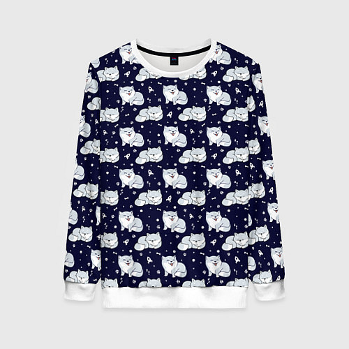 Женский свитшот Милая Шиба Ину / 3D-Белый – фото 1