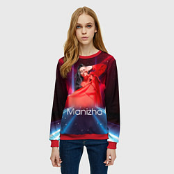 Свитшот женский Манижа Manizha, цвет: 3D-красный — фото 2
