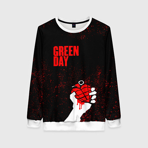 Женский свитшот Green day / 3D-Белый – фото 1